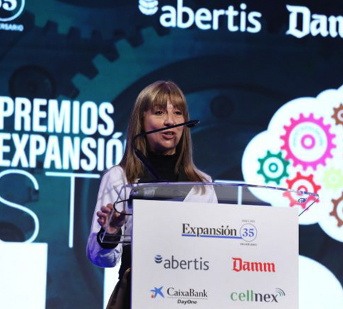 Garbiñe Henry durante la entrega de los Premios Expansión Startup.
